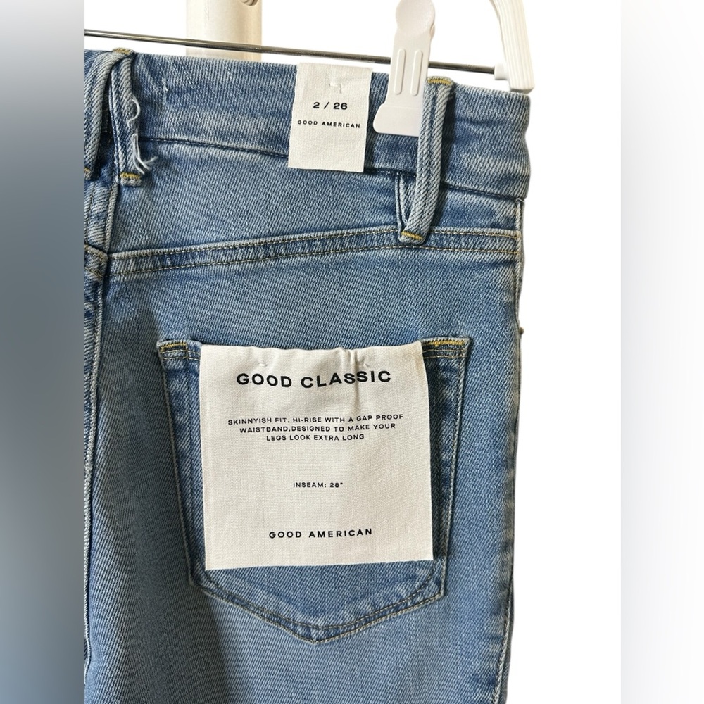 NWT Good American Good Classic Distressed Denim Jeans - Picture 8 of 11